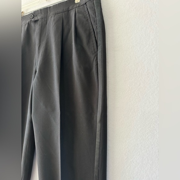 Stafford Formal Wear Men's Tuxedo Stripe Black Dress Pants Size 36x30 - Picture 3 of 5